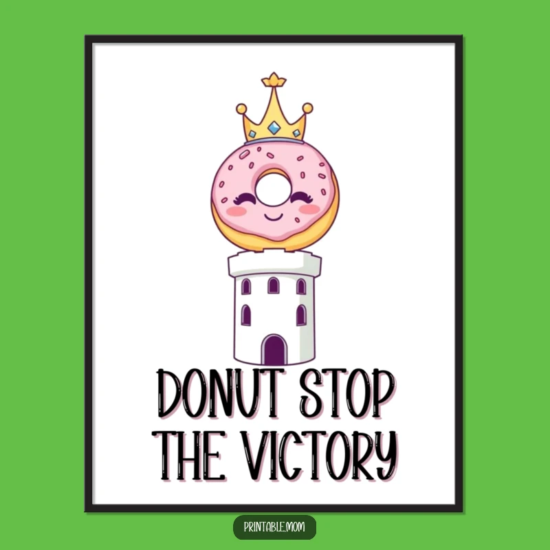 Free Printable Wall Art: Royal Donut Tower, Funny Humorous Downloadable Decor