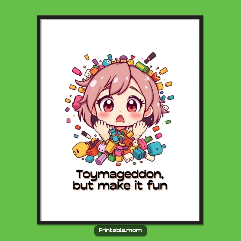 Free Printable Mom's Toy Explosion Wall Art - Humorous Decor