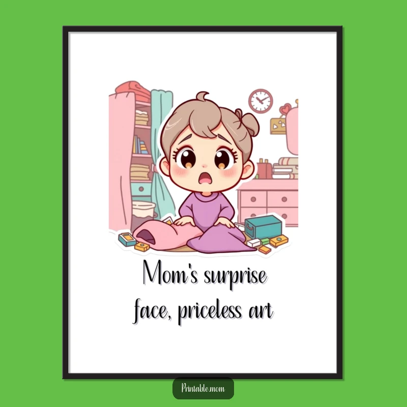 Free Printable Wall Art: Funny Mom Messy Room Decor - Downloadable Art
