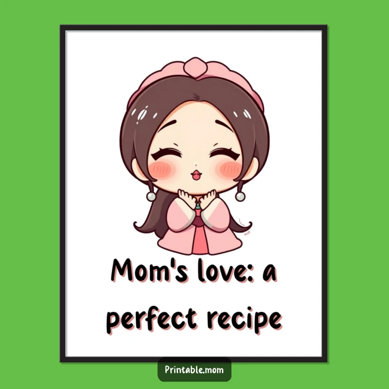 Free Printable Wall Art: Mom Blowing a Kiss Home Decor