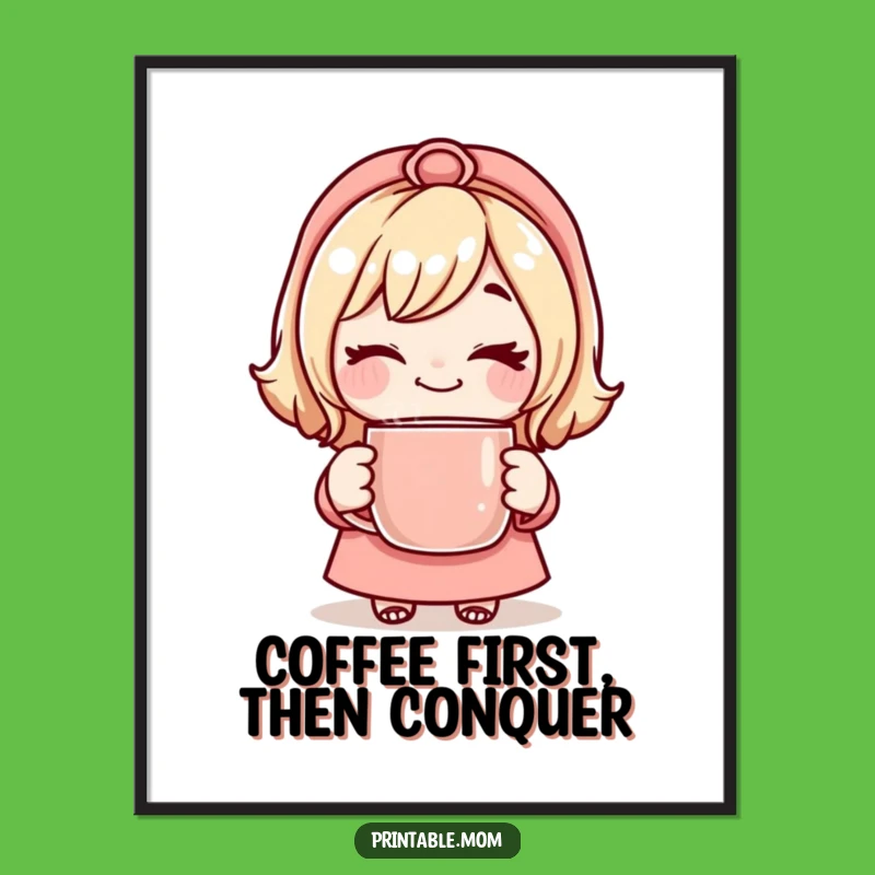 Free Printable Wall Art: Winking Mom's Coffee Mug for a Cozy, Downloadable Accent