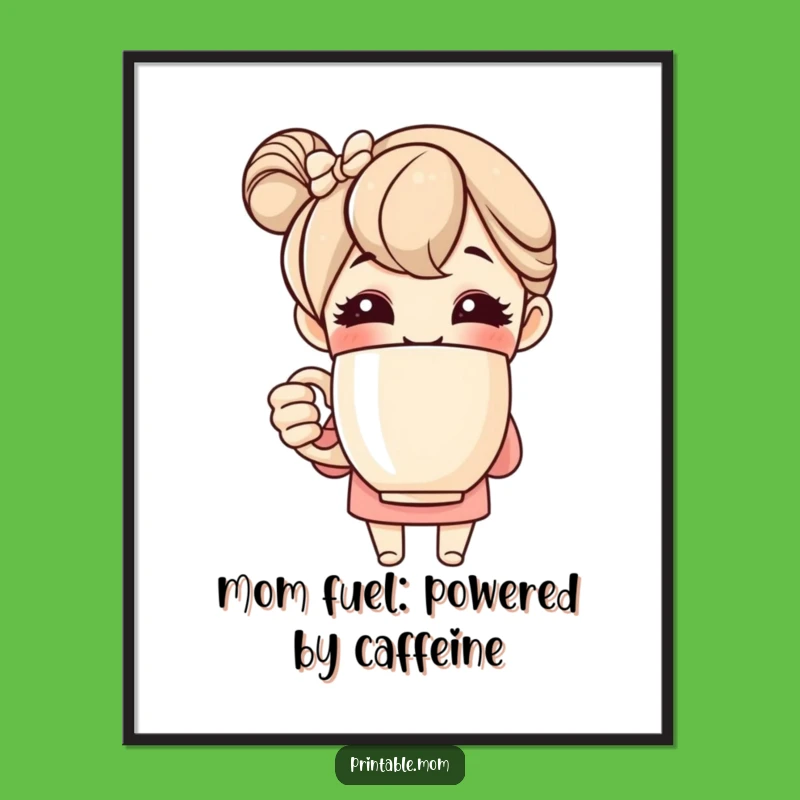 Free Printable Wall Art: Funny Mom Coffee Lover Decor - Downloadable Art