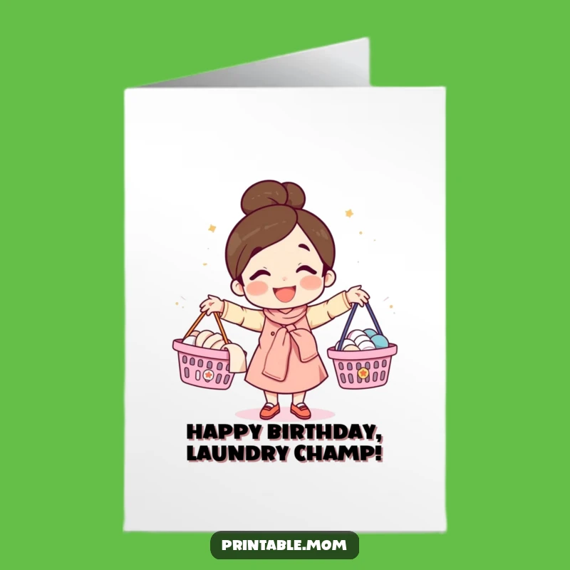 Free Printable Birthday Card: Funny Juggling Mom - Last-Minute Gift