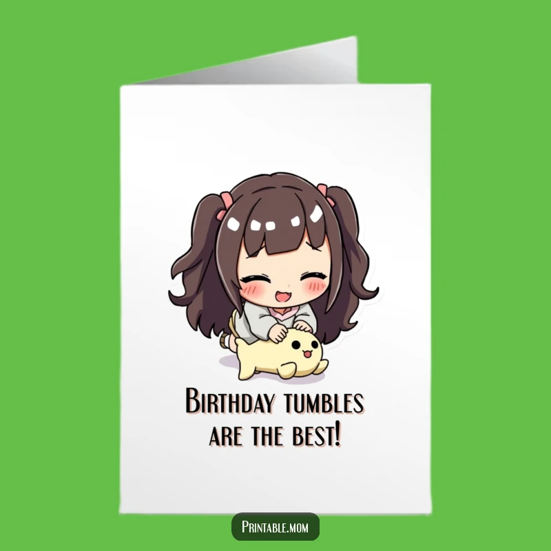 Free Printable Birthday Card: Tripping Mom Toy Funny Downloadable Gift