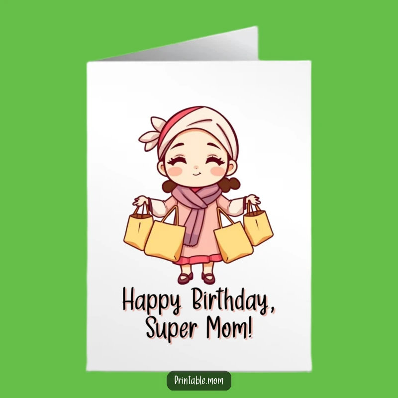 Free Printable Birthday Card: Juggling Mom, Funny Downloadable Gift for Her