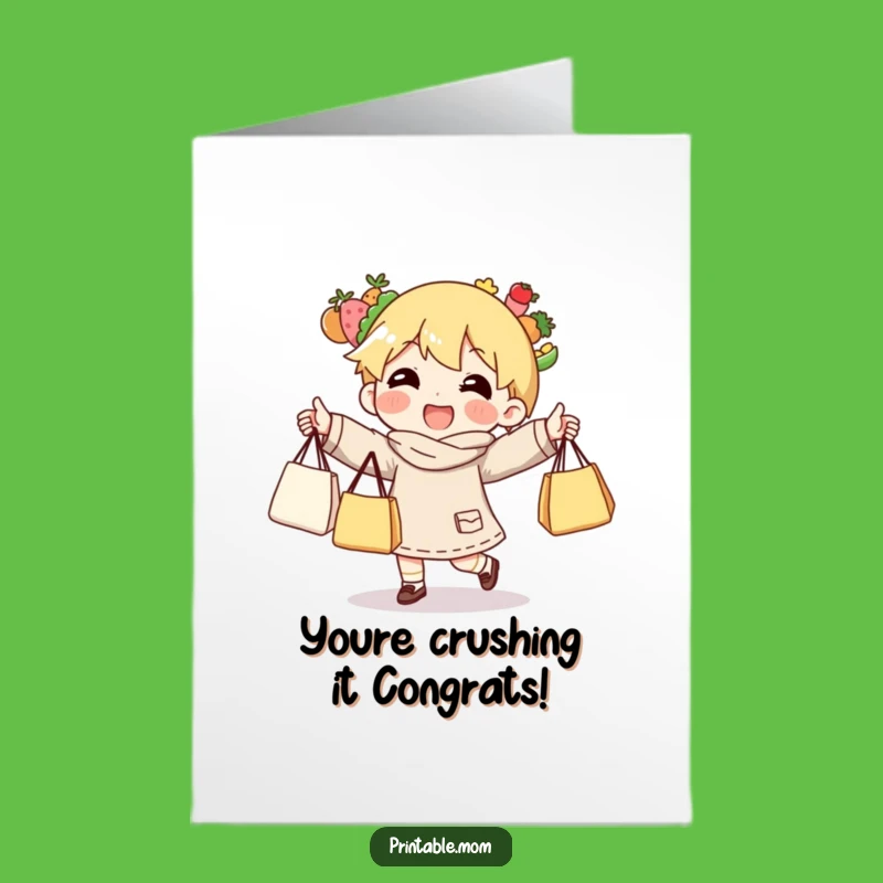 Free Printable Congrats Card: Juggling Life's Wins Downloadable Gift