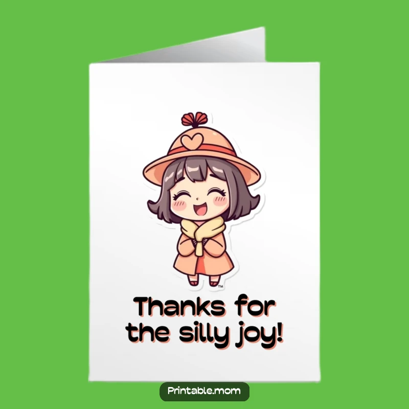 Free Printable Thank You Card: Funny Hat Mom, Hilarious Downloadable Thanks