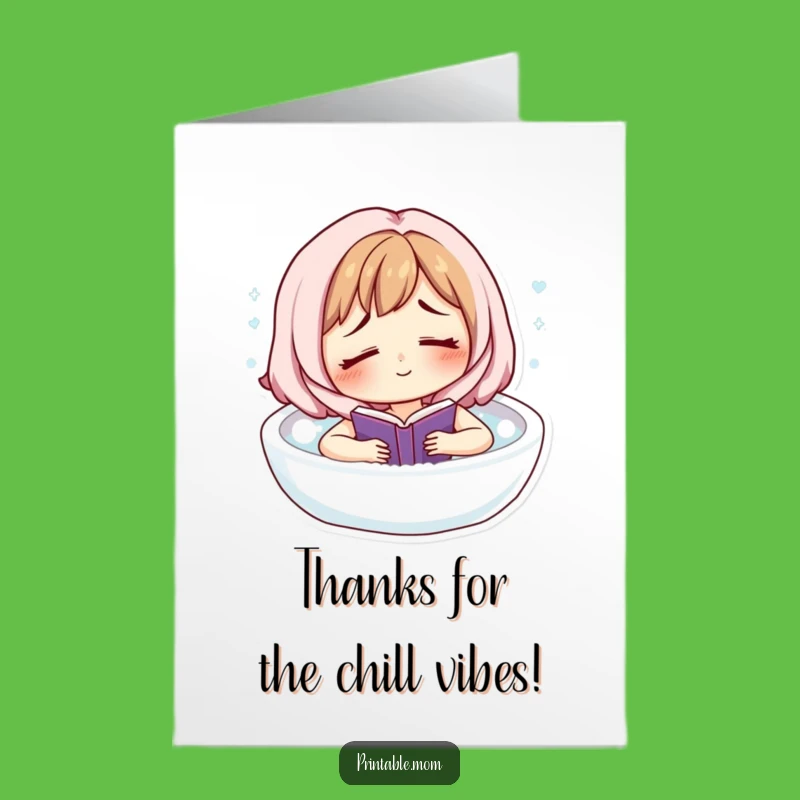 Free Printable Thank You Card: Relaxing Mom Bath for a Grateful Downloadable Gift!