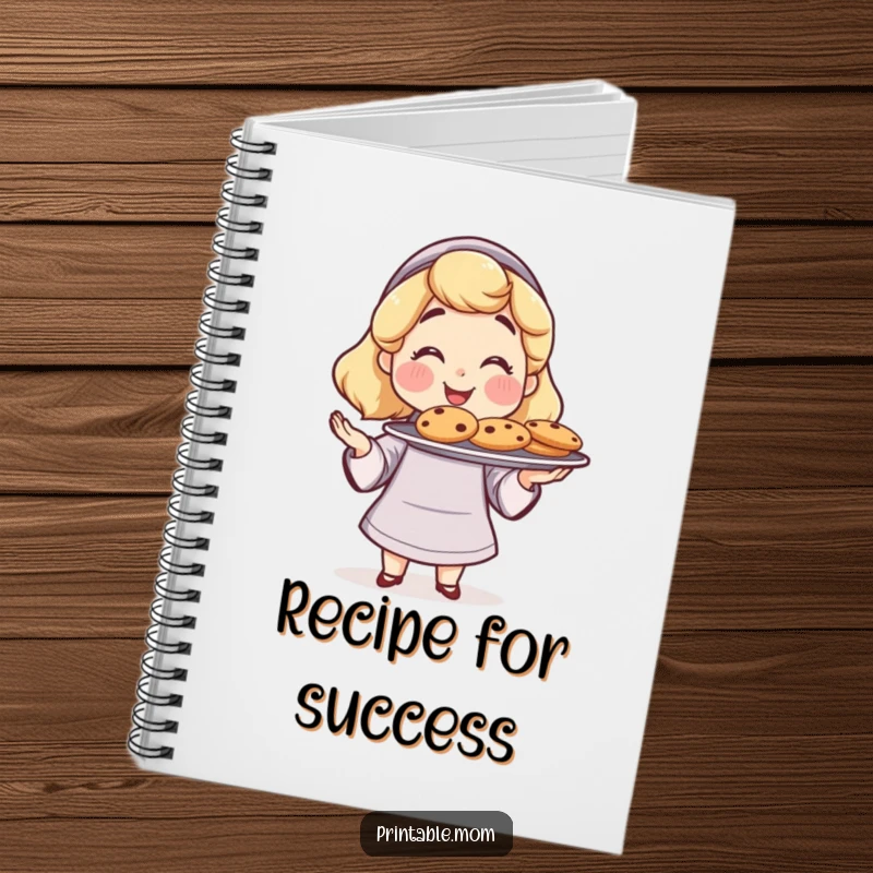 Funny Mom Notebook: Features a proud mom offering freshly baked cookies, a creative and funny gift.