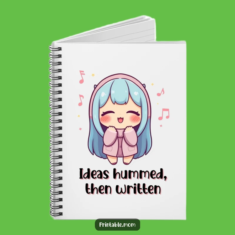 Funny Mom Notebook: Cheerful Hum Thoughts, Eyes Closed Journal, Perfect Gift