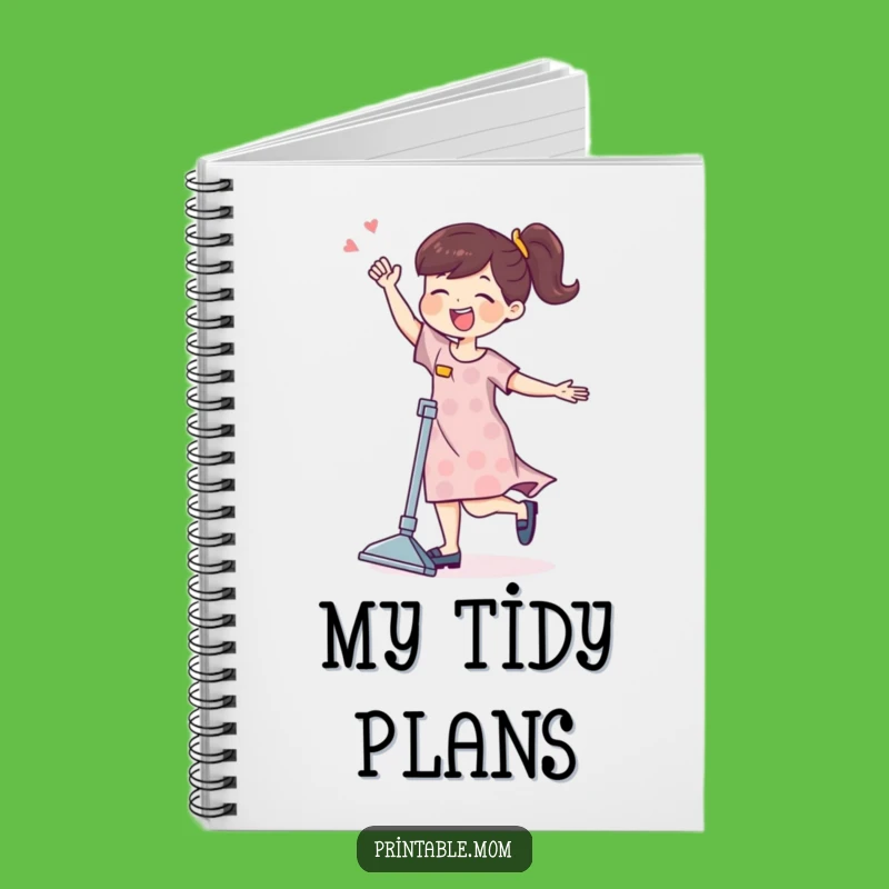 Funny Mom Notebook - Vacuum Dance Chore Journal Gift