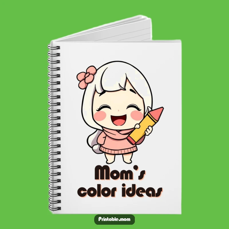 Funny Creative Mom Notebook: Giggling Crayon Journal for Ideas