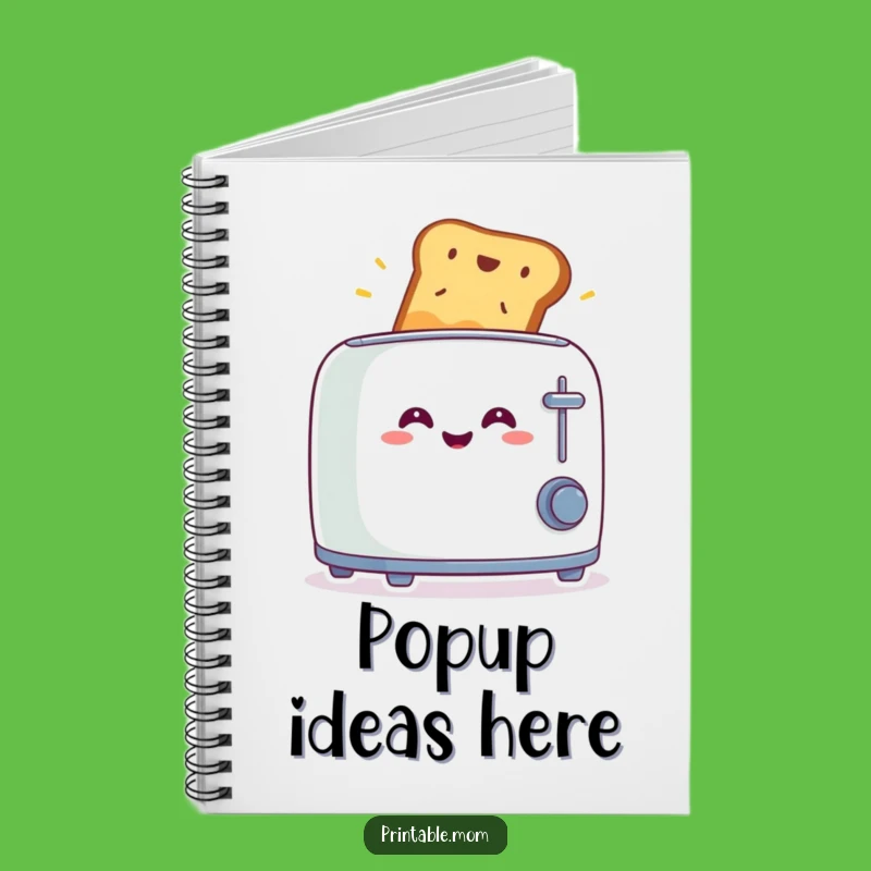 Funny Surprised Toast Toaster Notebook - Jot Down Breakfast Ideas!