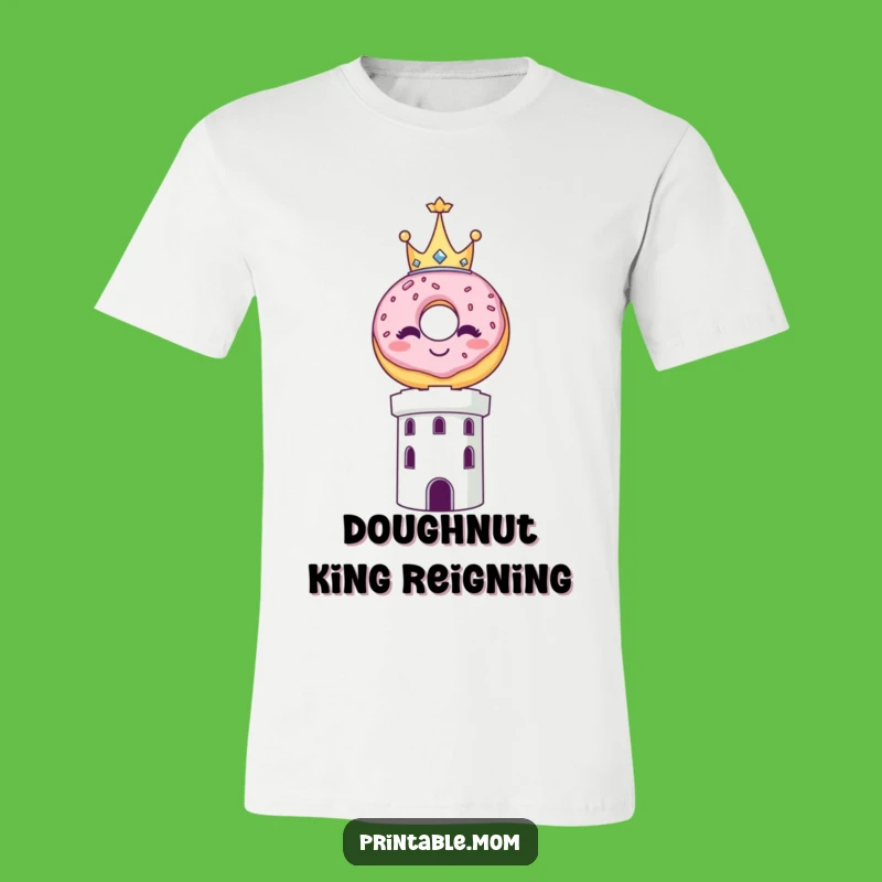 Funny Royal Donut Crown T-Shirt: Wear Your Sweetness with Pride!