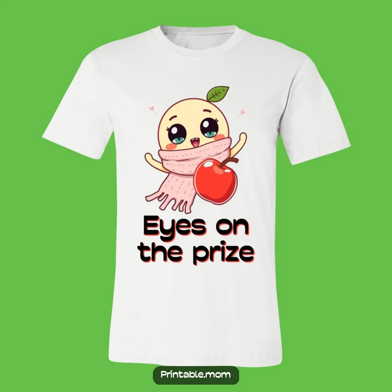 Funny Googly Eyes Scarf Apple T-Shirt - Wacky & Hilarious Gift Apparel