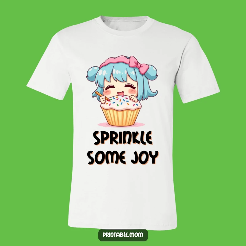 Funny Baking T-Shirt: Giggling Cupcake Decorator, Sweet Humor Gift