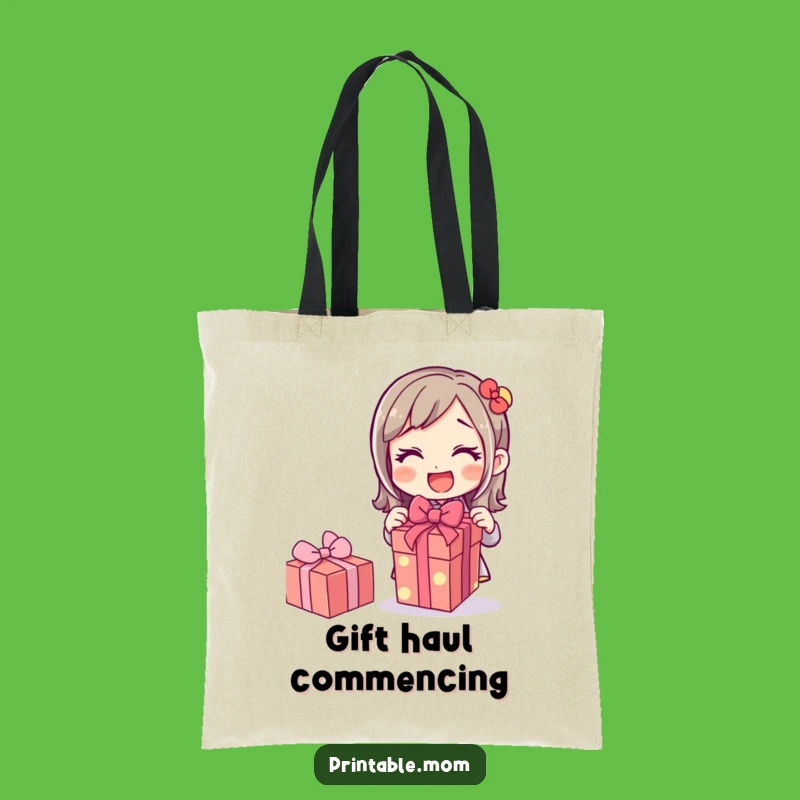 Funny Mom Tote Bag: Unwrapping Gifts with Joy, Perfect Shopping Accessory